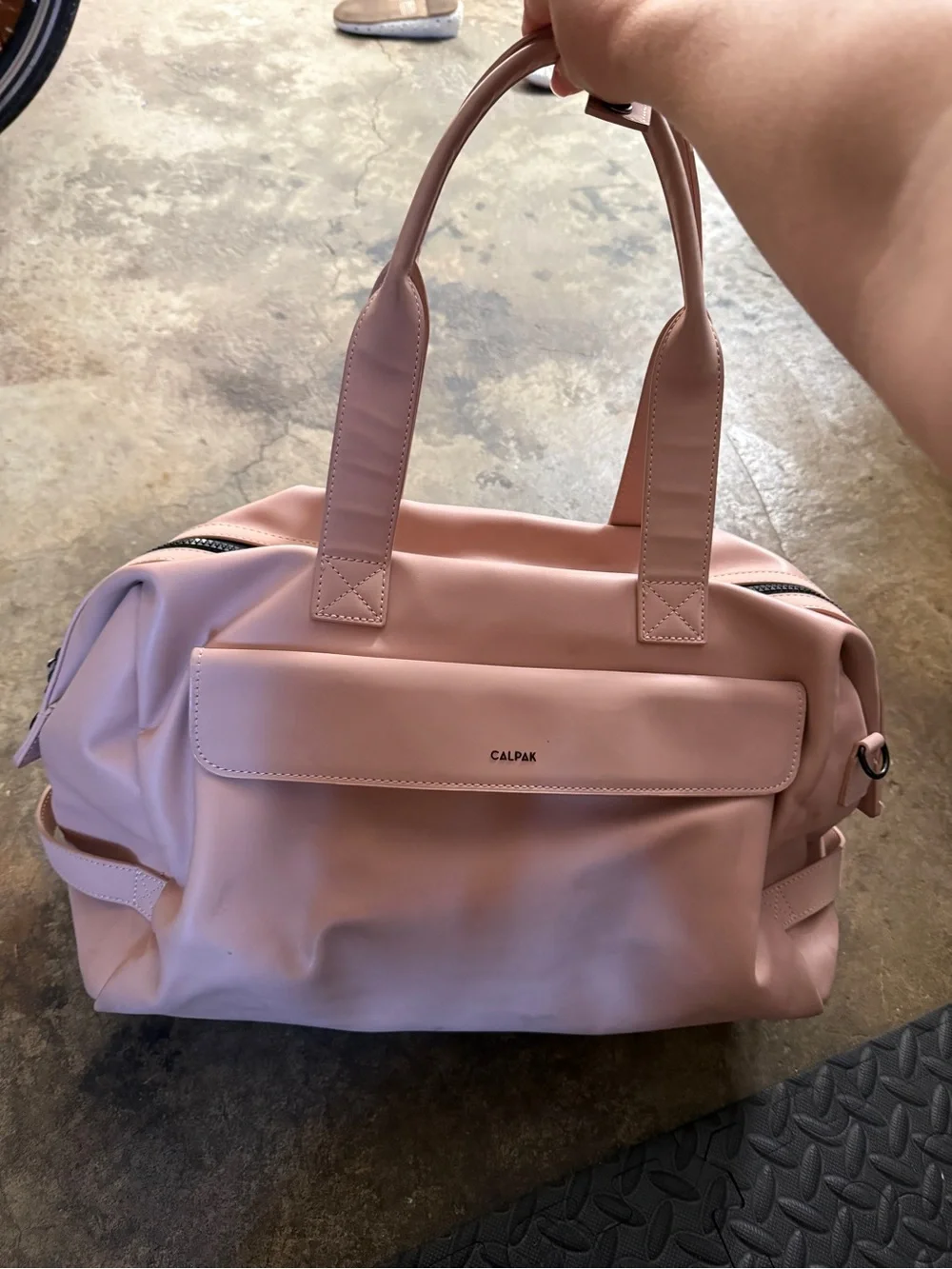 Calpak Hue Duffle Bag in Pink Sand
